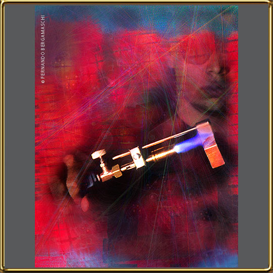 Illustration with tin welder